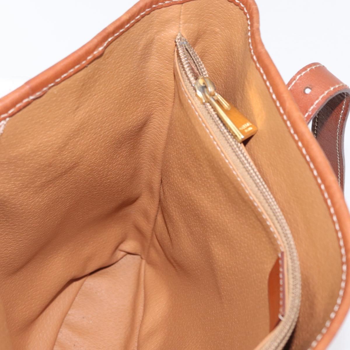 CELINE Macadam Canvas Tote Bag PVC Leather Brown Gold Auth 172185