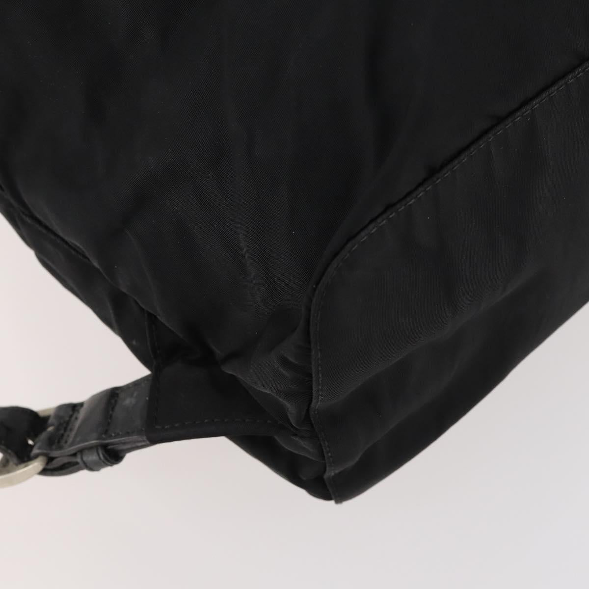 PRADA Backpack Nylon Silver Black Auth 172208