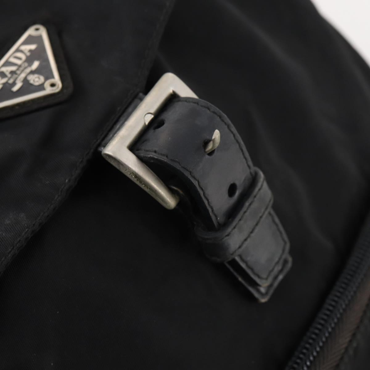 PRADA Backpack Nylon Silver Black Auth 172208