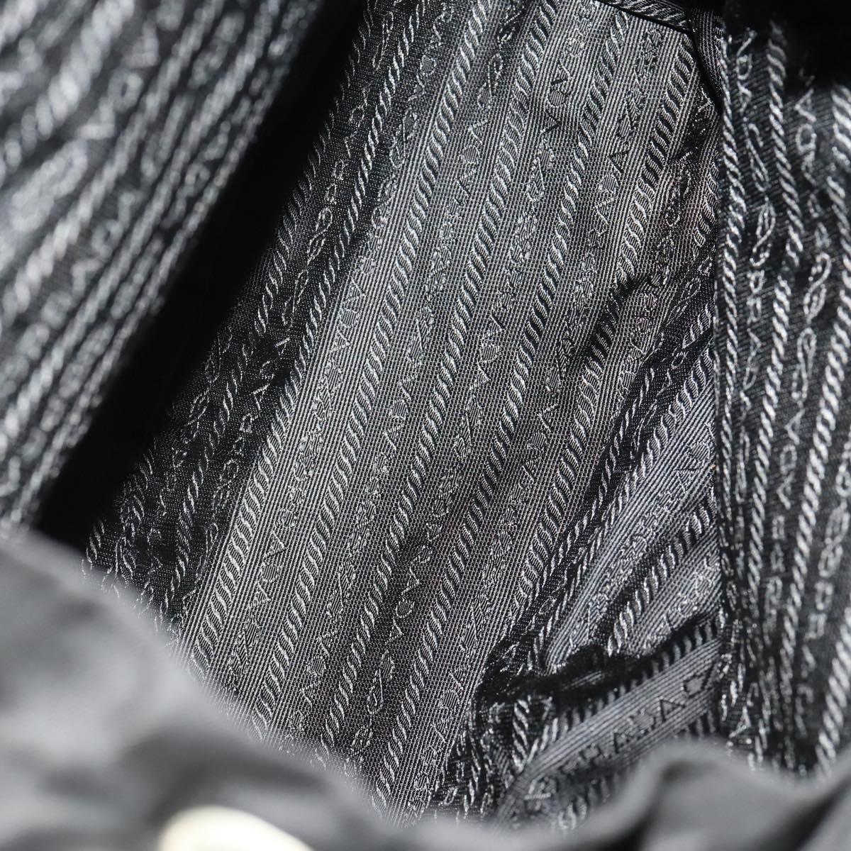 PRADA Backpack Nylon Silver Black Auth 172208