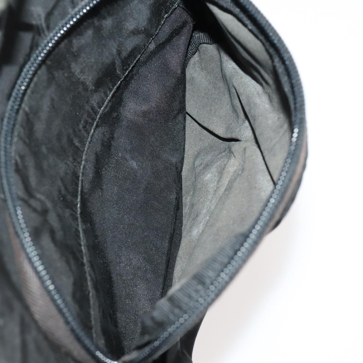 PRADA Backpack Nylon Silver Black Auth 172208