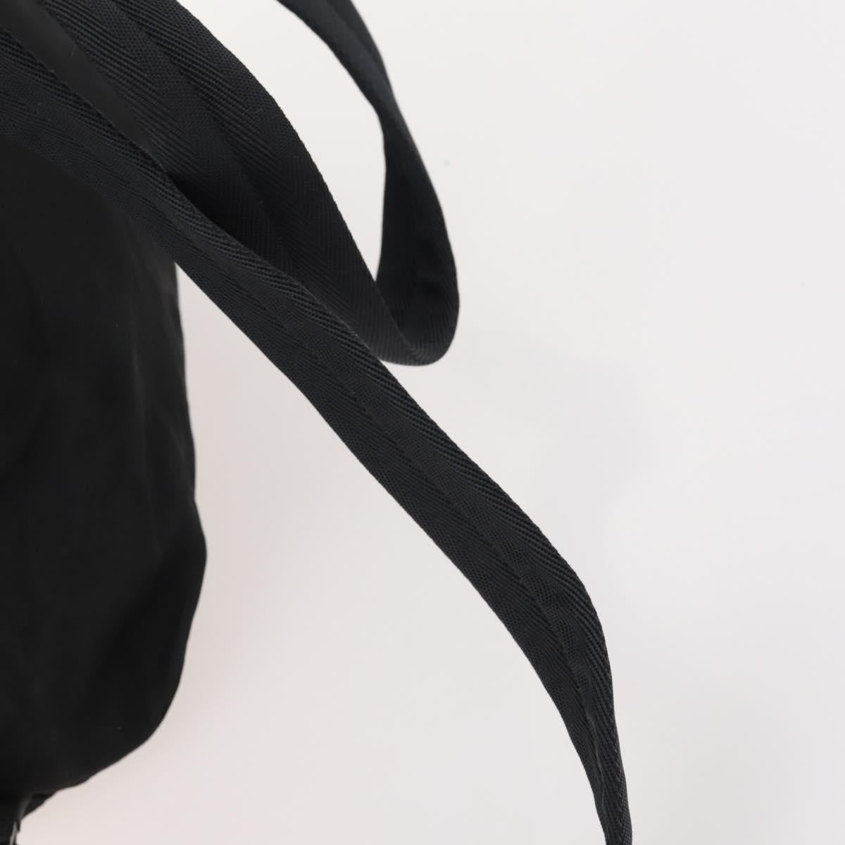 PRADA Backpack Nylon Silver Black Auth 172208