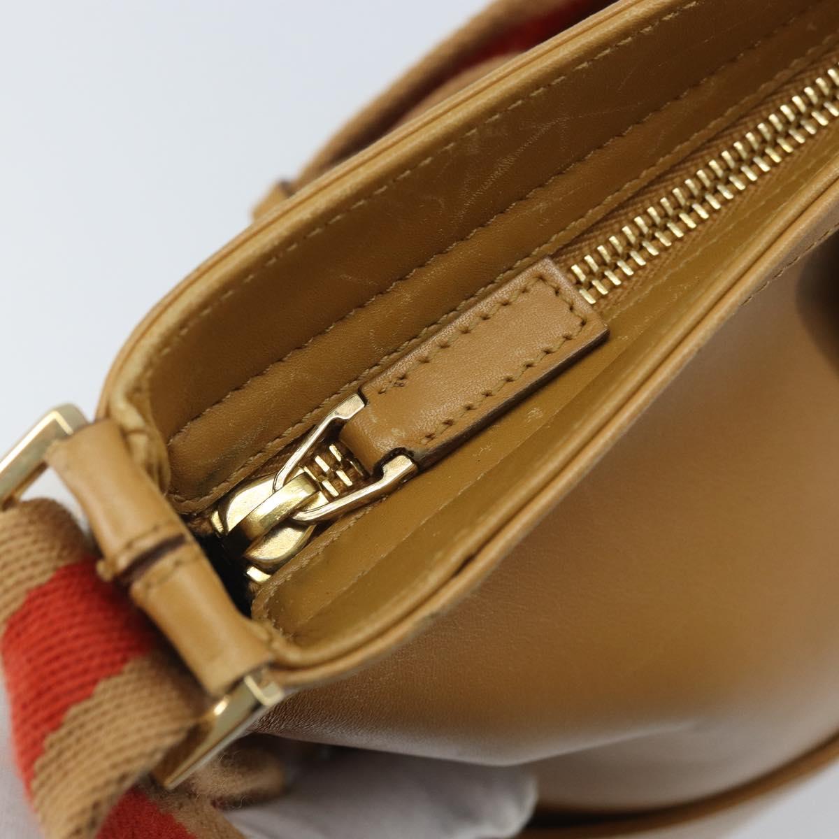 GUCCI Jackie Sherry Line Shoulder Bag Leather Brown Gold 001 4094 Auth 172211