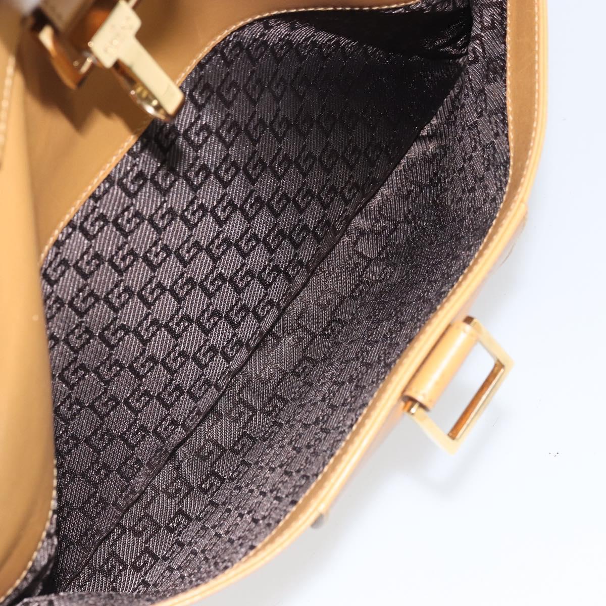 GUCCI Jackie Sherry Line Shoulder Bag Leather Brown Gold 001 4094 Auth 172211