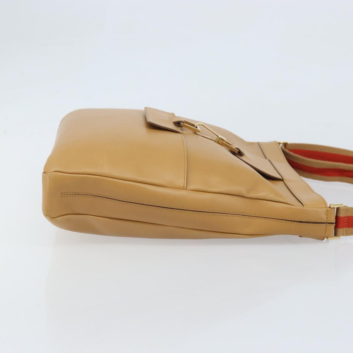 GUCCI Jackie Sherry Line Shoulder Bag Leather Brown Gold 001 4094 Auth 172211