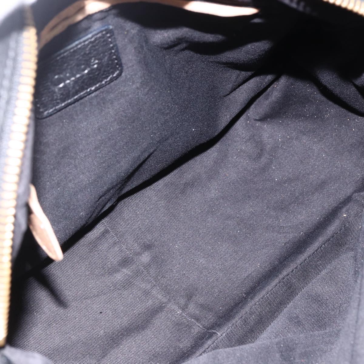 Chloe Hand Bag Leather 2way Black Gold Auth 172220