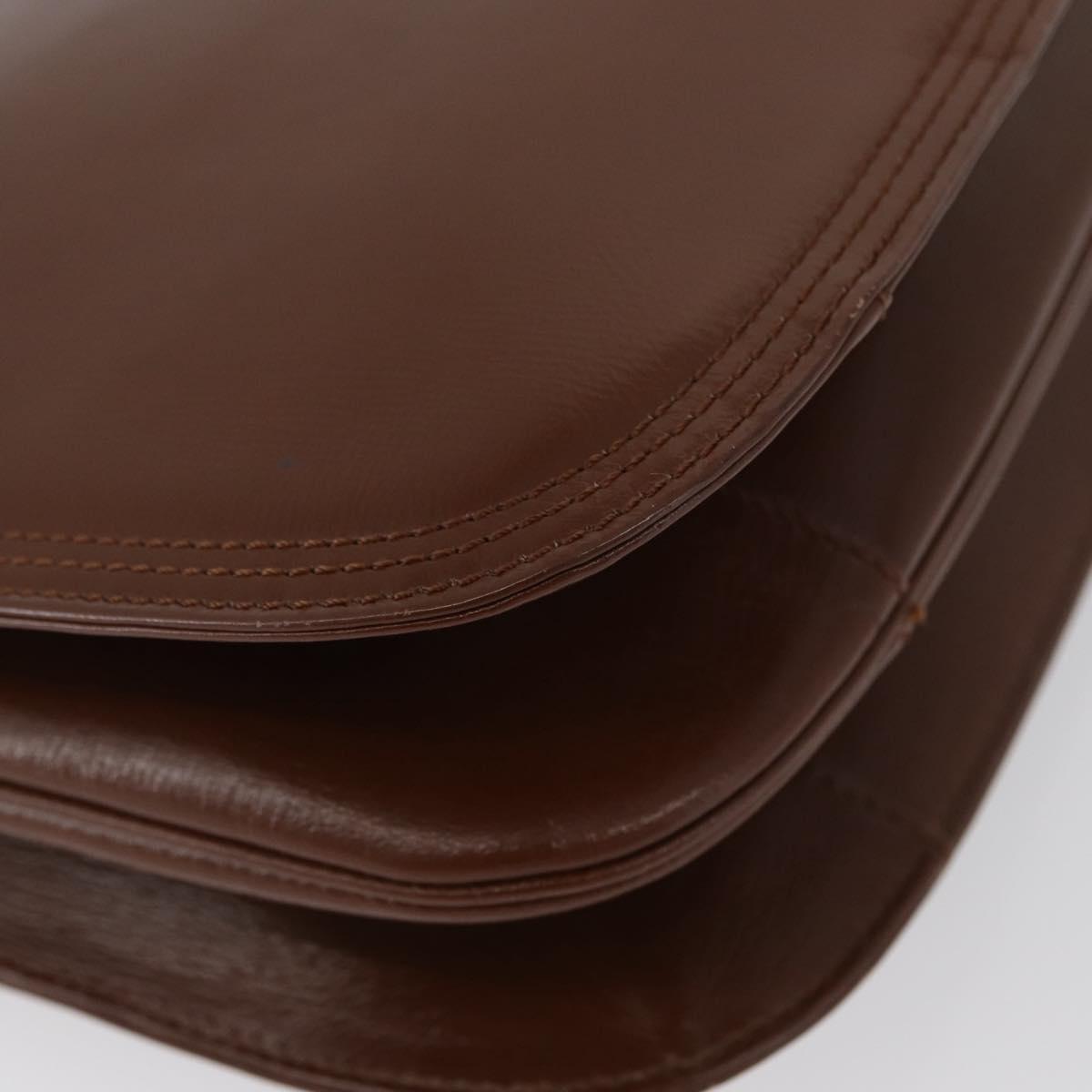 SAINT LAURENT Shoulder Bag Leather Brown Auth 172229