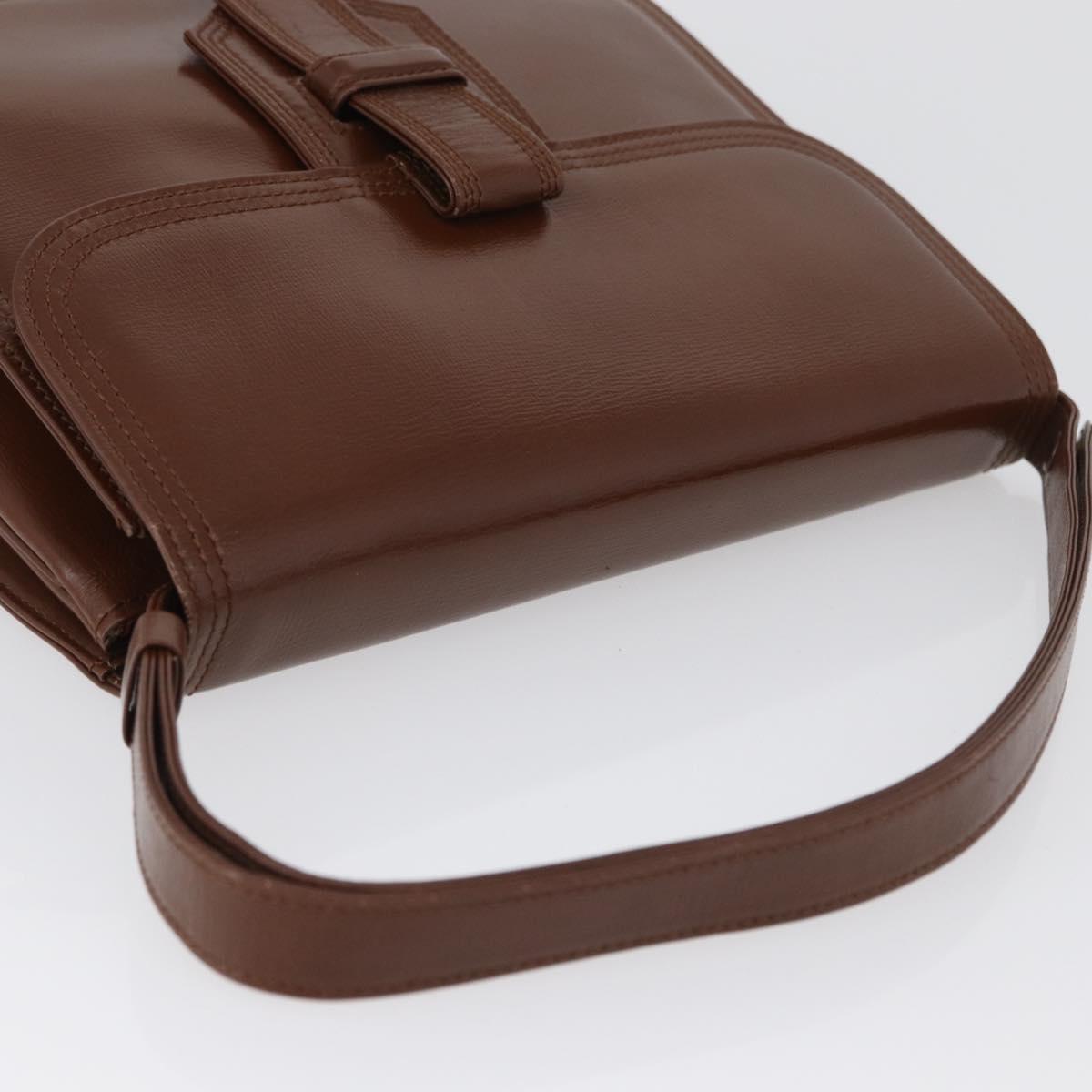 SAINT LAURENT Shoulder Bag Leather Brown Auth 172229