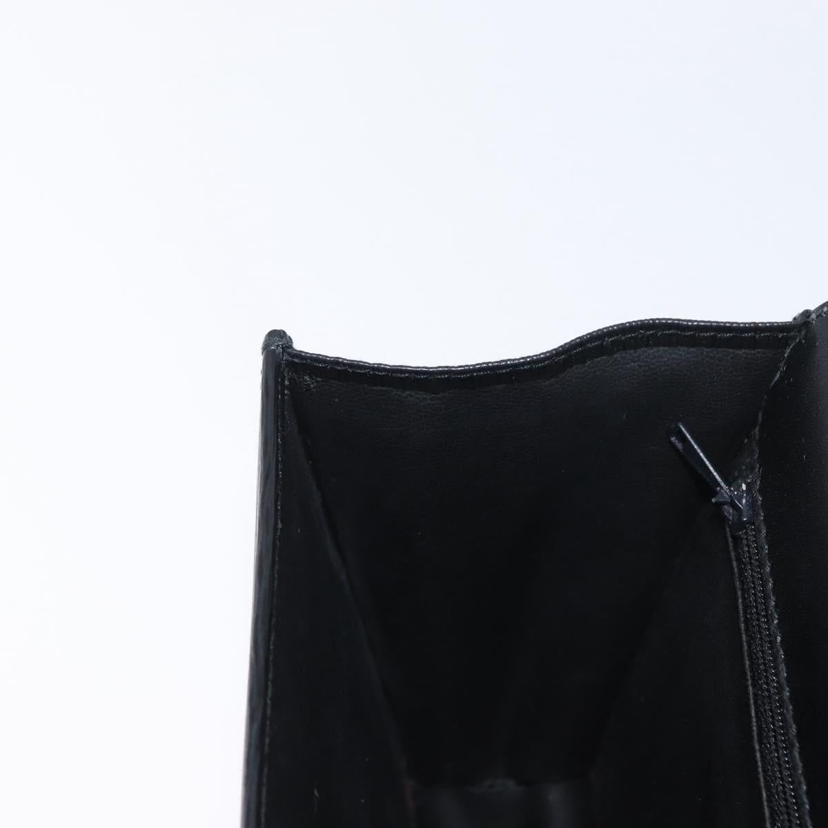 Chloe Chain Shoulder Bag Leather Black Gold Auth 172236