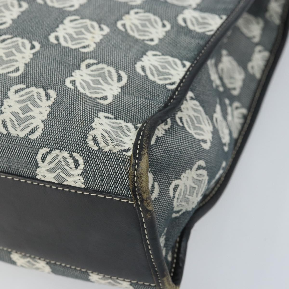 LOEWE Anagram Tote Bag Canvas Black Auth 172243