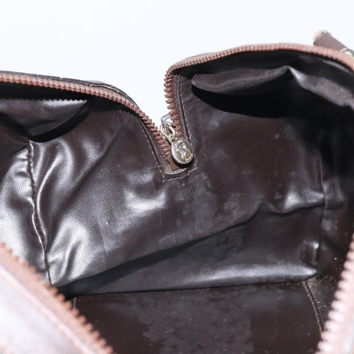 CELINE C Sulky Hand Bag Canvas Brown Gold Auth 172249