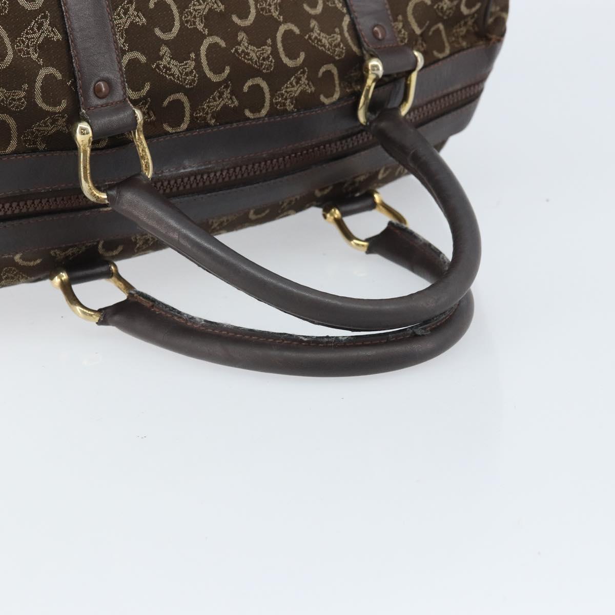 CELINE C Sulky Hand Bag Canvas Brown Gold Auth 172249