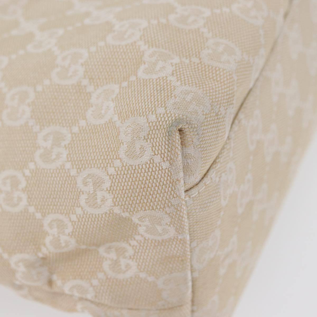 GUCCI GG Canvas Hand Bag Ivory Silver 002 1076 3754 Auth 172252