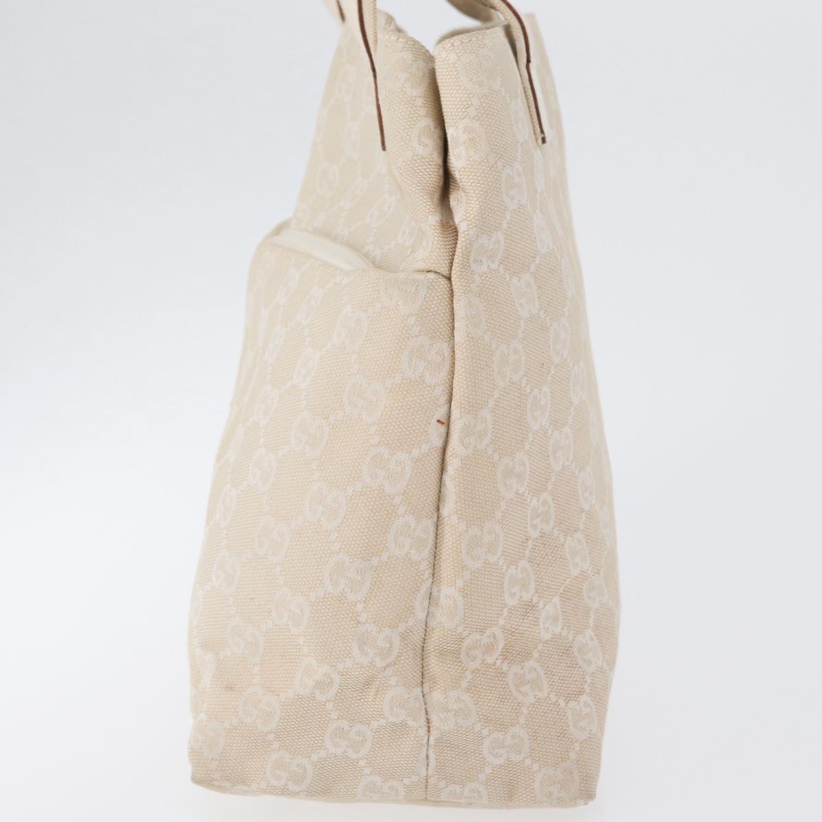 GUCCI GG Canvas Hand Bag Ivory Silver 002 1076 3754 Auth 172252