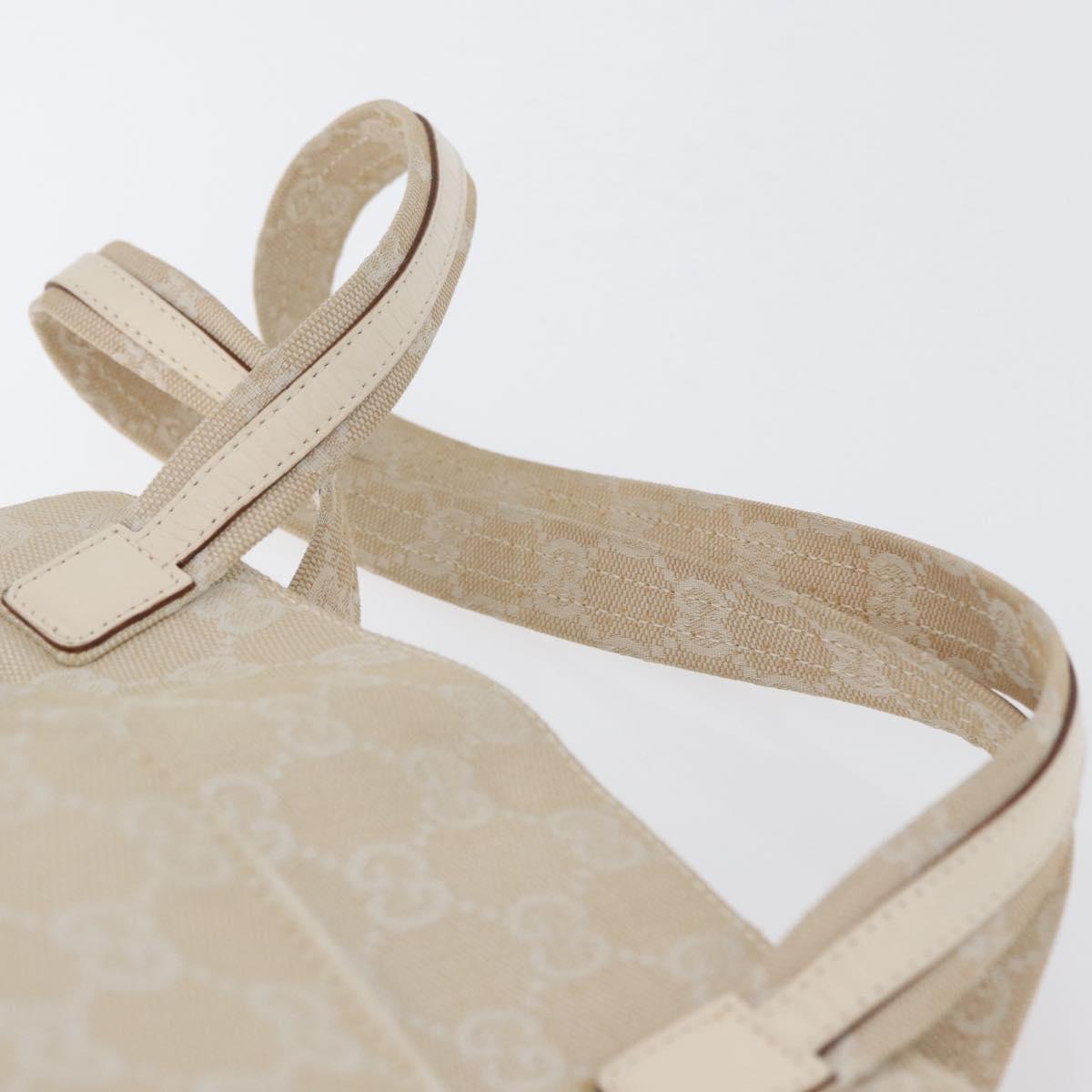 GUCCI GG Canvas Hand Bag Ivory Silver 002 1076 3754 Auth 172252