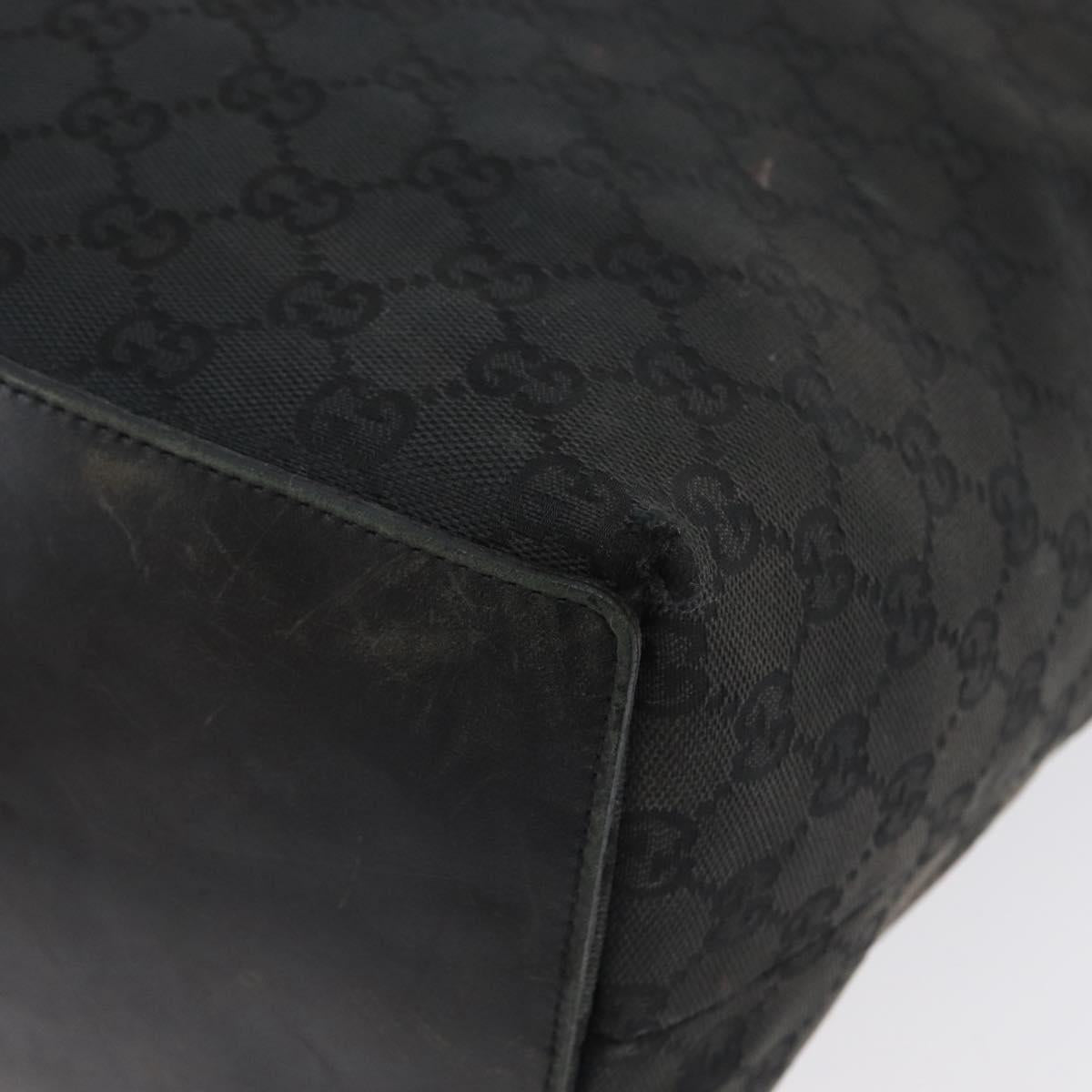 GUCCI GG Canvas Tote Bag Black Gold 002 1097 Auth 172254