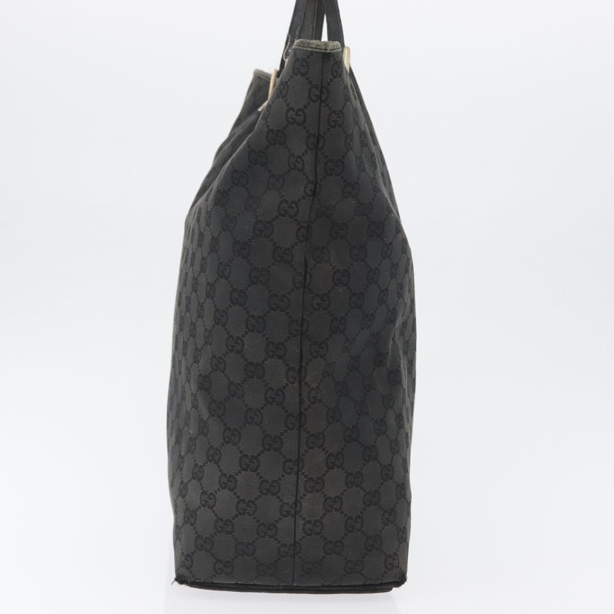 GUCCI GG Canvas Tote Bag Black Gold 002 1097 Auth 172254