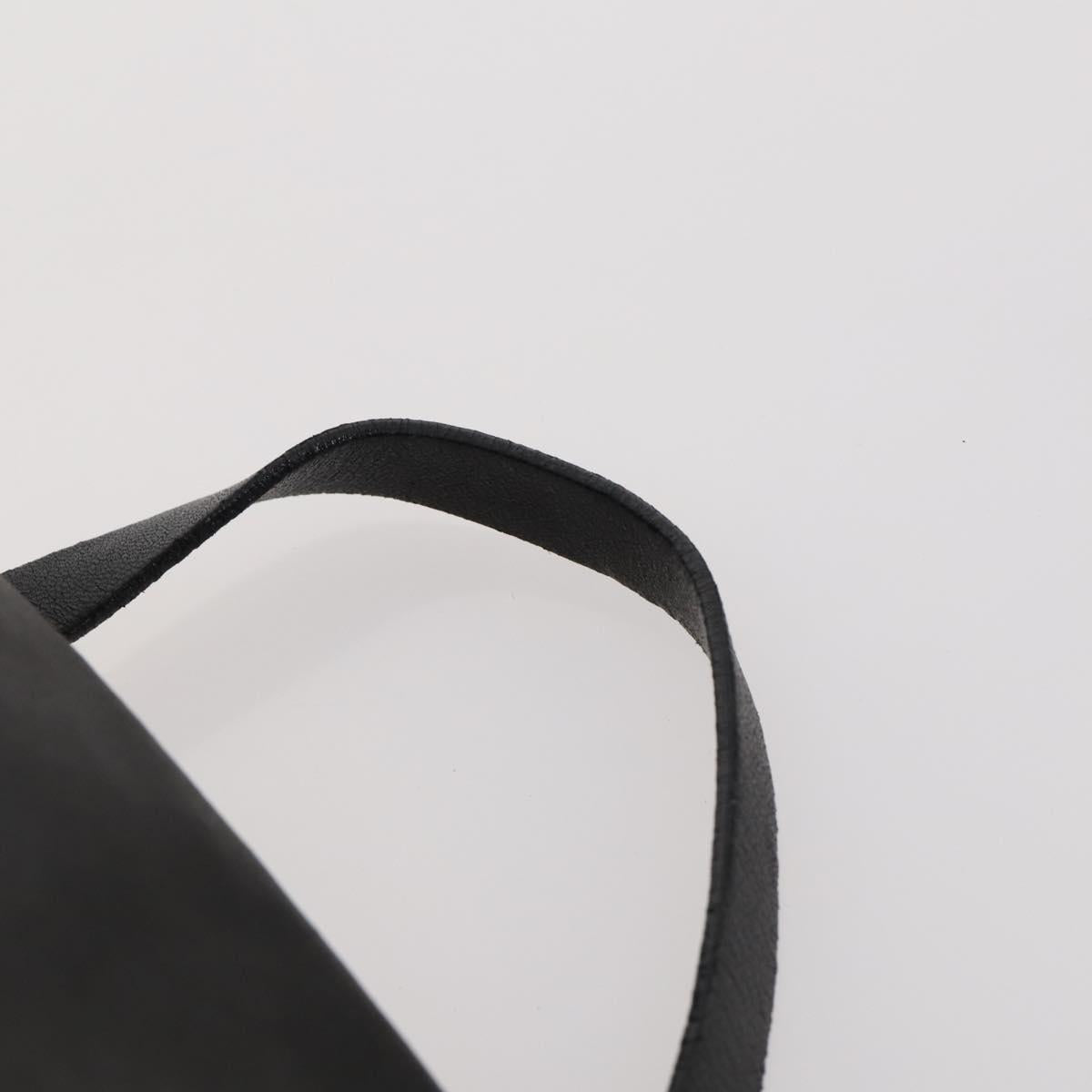 PRADA Backpack Leather Black Silver Auth 172261