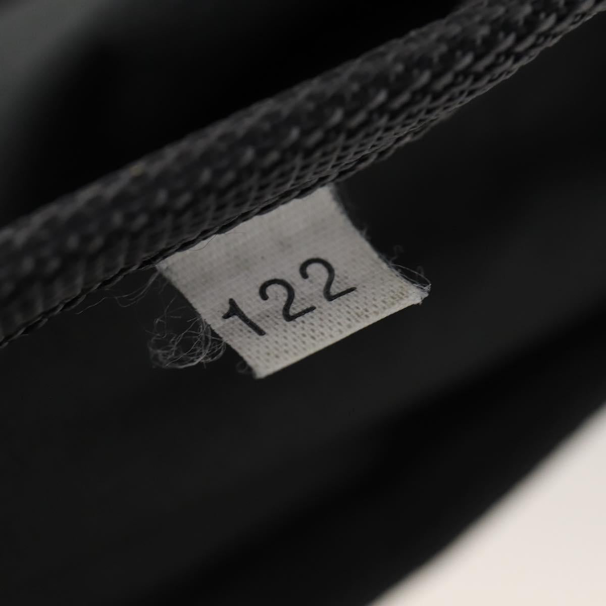 PRADA Sports Body Bag Nylon Black Silver Auth 172262