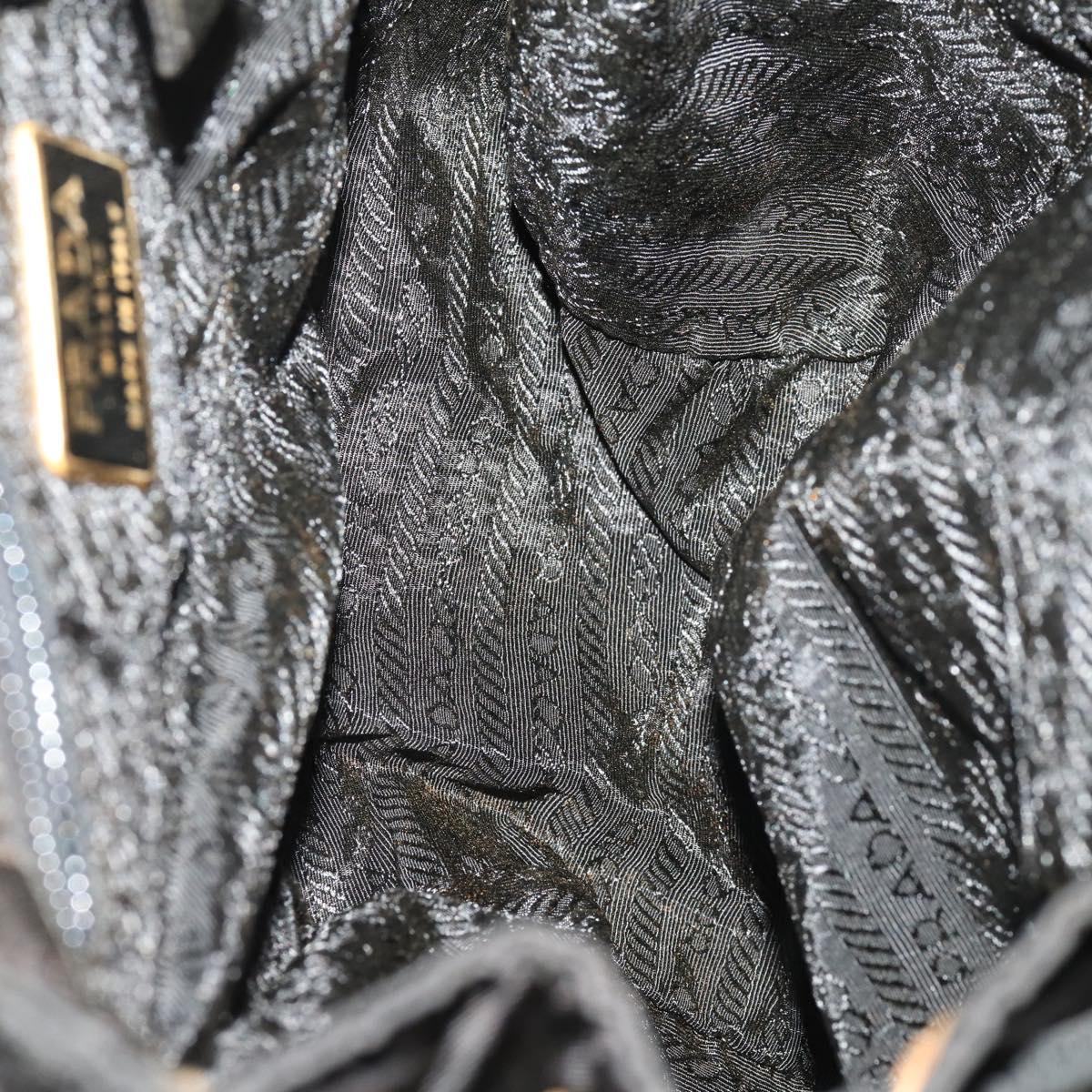 PRADA Backpack Nylon Black Gold Auth 172266