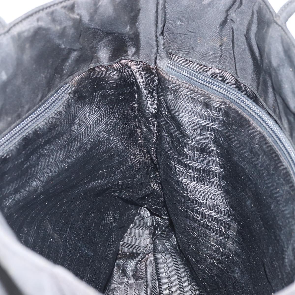PRADA Tote Bag Nylon Black Auth 172279