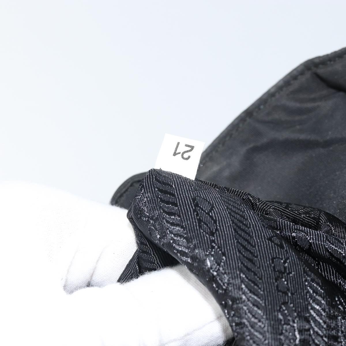 PRADA Tote Bag Nylon Black Auth 172279