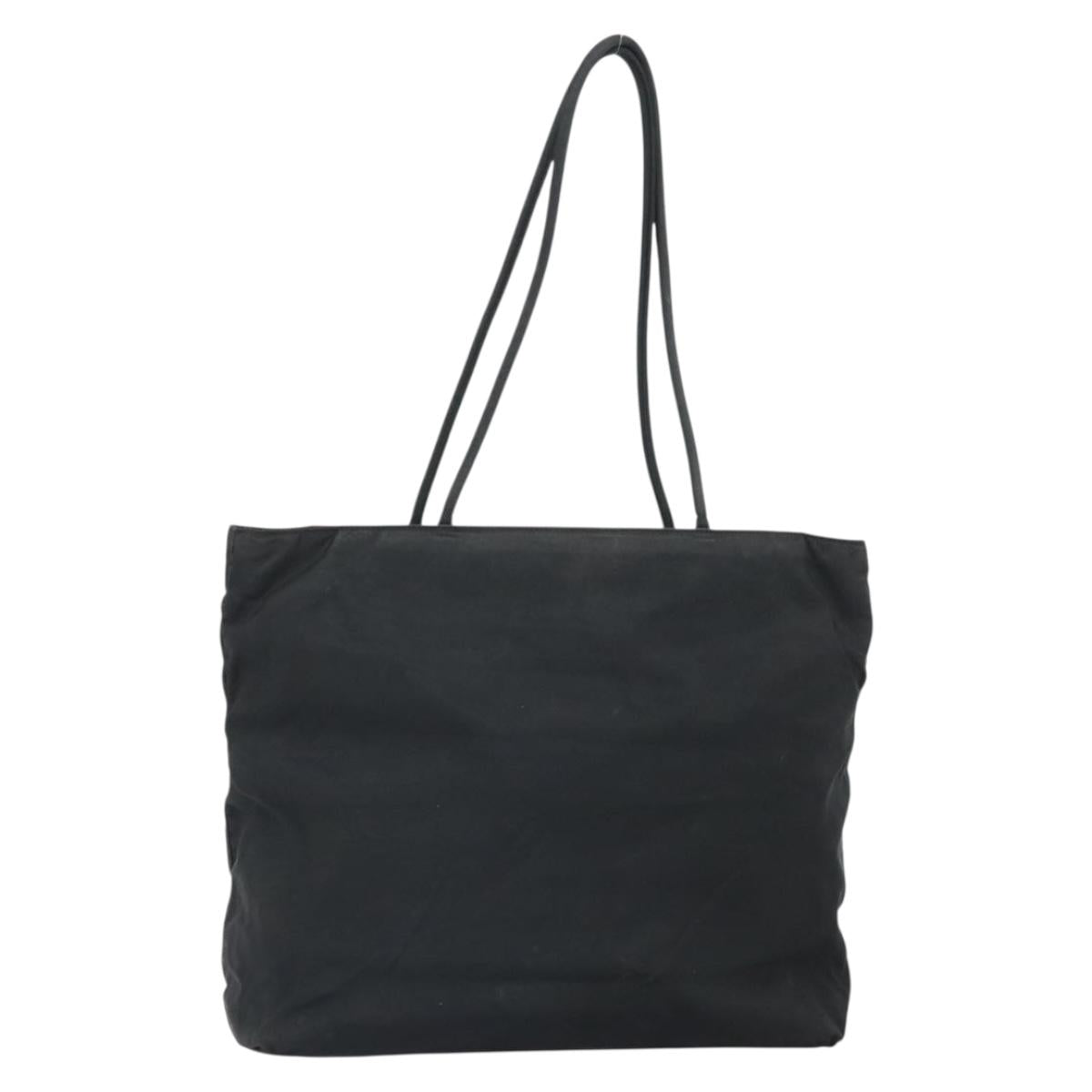 PRADA Tote Bag Nylon Black Auth 172279