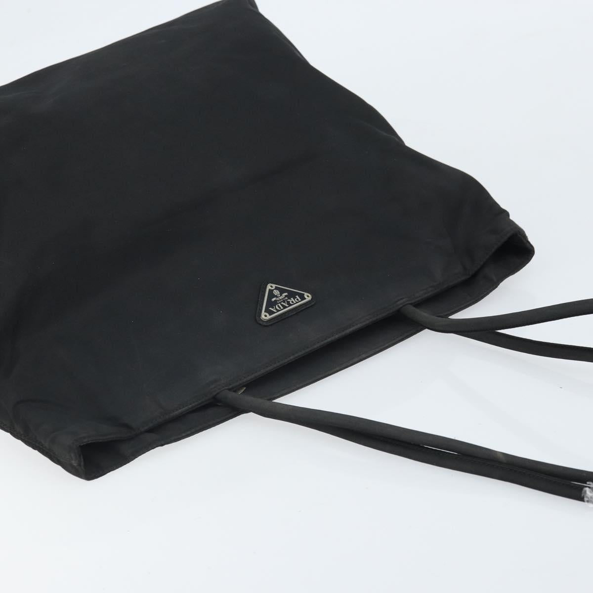 PRADA Tote Bag Nylon Black Auth 172279