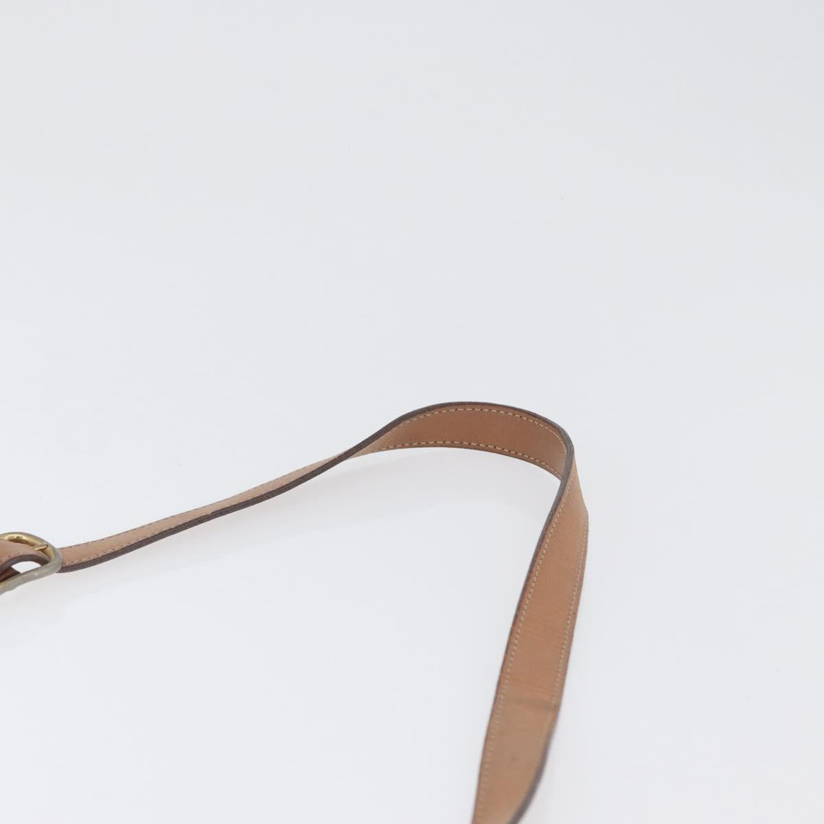 CELINE Macadam Canvas Shoulder Bag PVC Leather Brown Gold Auth 172285