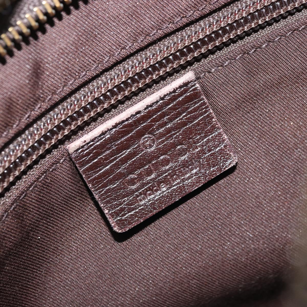 GUCCI GG Supreme Shoulder Bag PVC Beige Silver 114291 Auth 172289