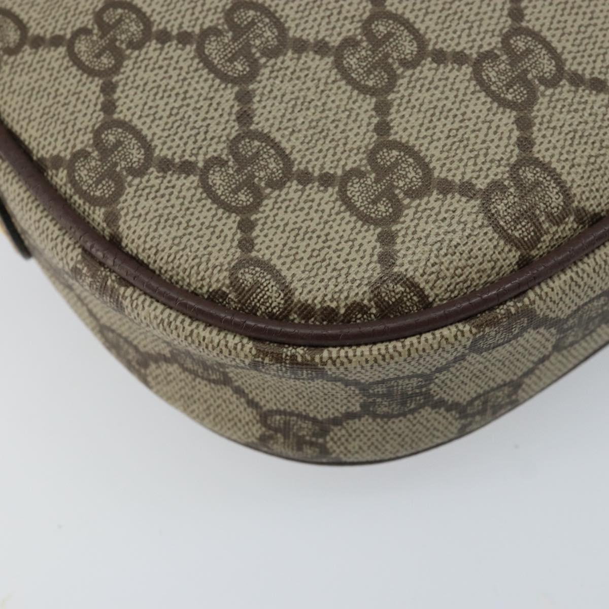 GUCCI GG Supreme Web Sherry Line Bag PVC Beige 007 58 6112 4023 Auth 172298