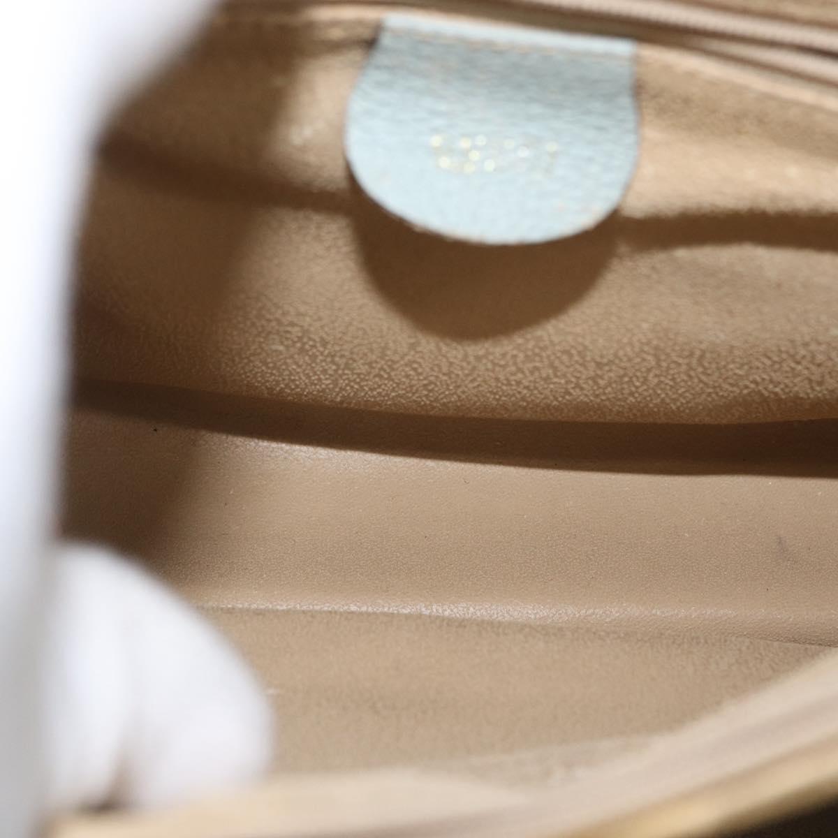 GUCCI Bamboo Tote Bag Suede Light Blue Gold 002 1186 0260 Auth 172301