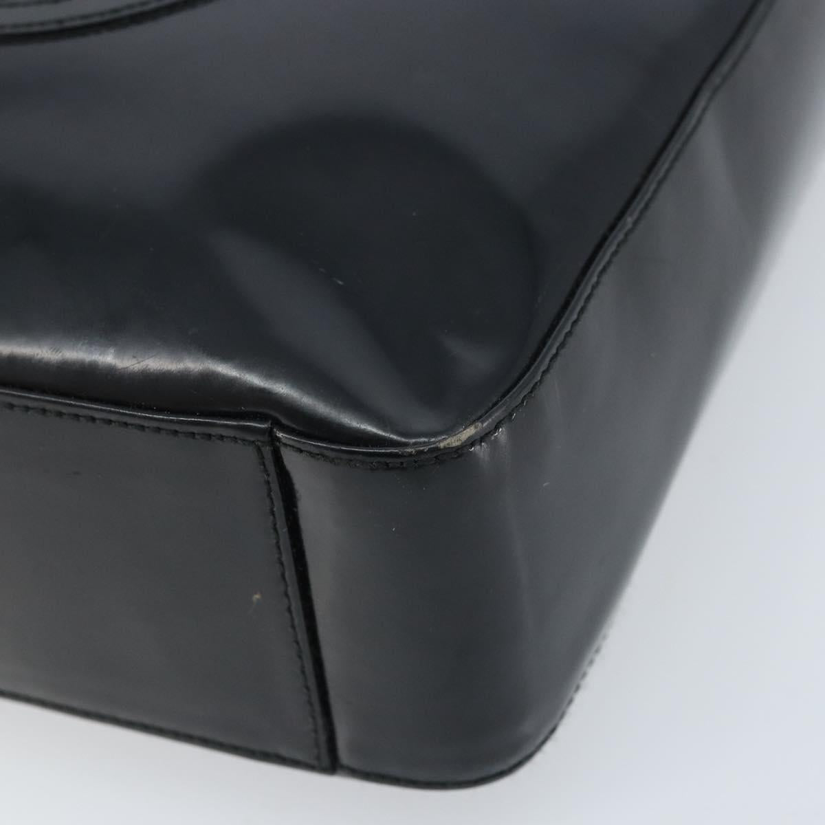 GUCCI Shoulder Bag Patent leather Black Silver 000 1013 0506 Auth 172305