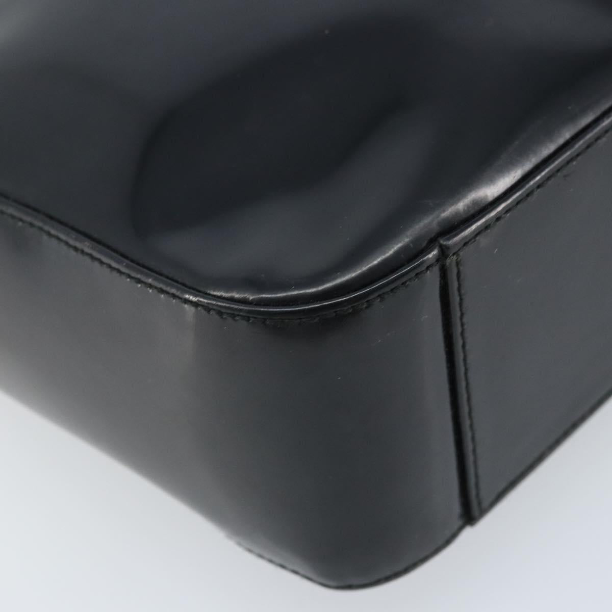 GUCCI Shoulder Bag Patent leather Black Silver 000 1013 0506 Auth 172305