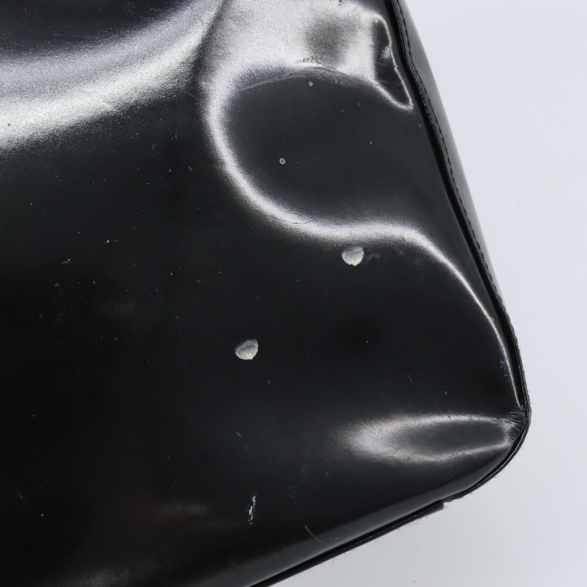 GUCCI Shoulder Bag Patent leather Black Silver 000 1013 0506 Auth 172305