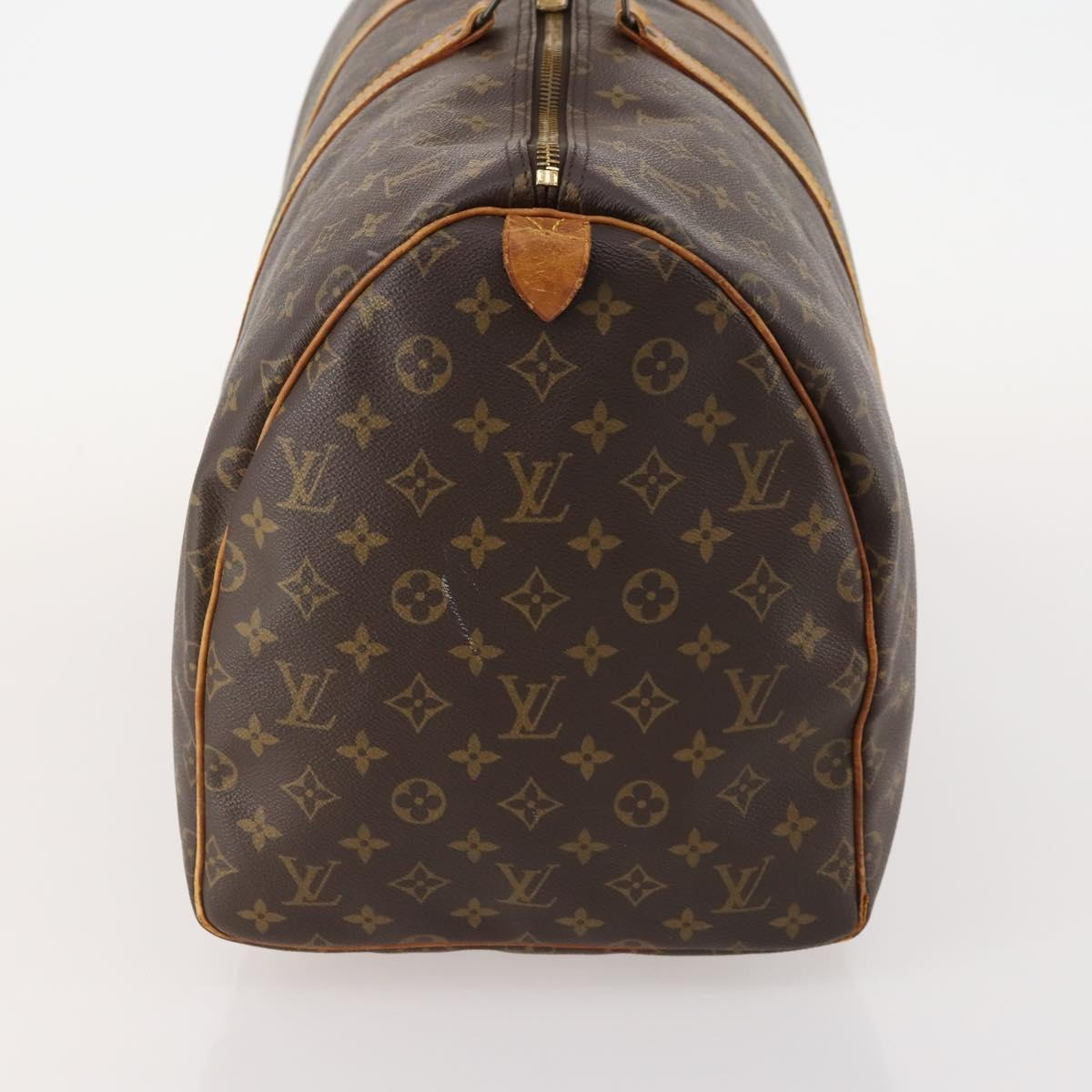 LOUIS VUITTON Monogram Keepall 55 Boston Bag M41424 LV Auth 172324