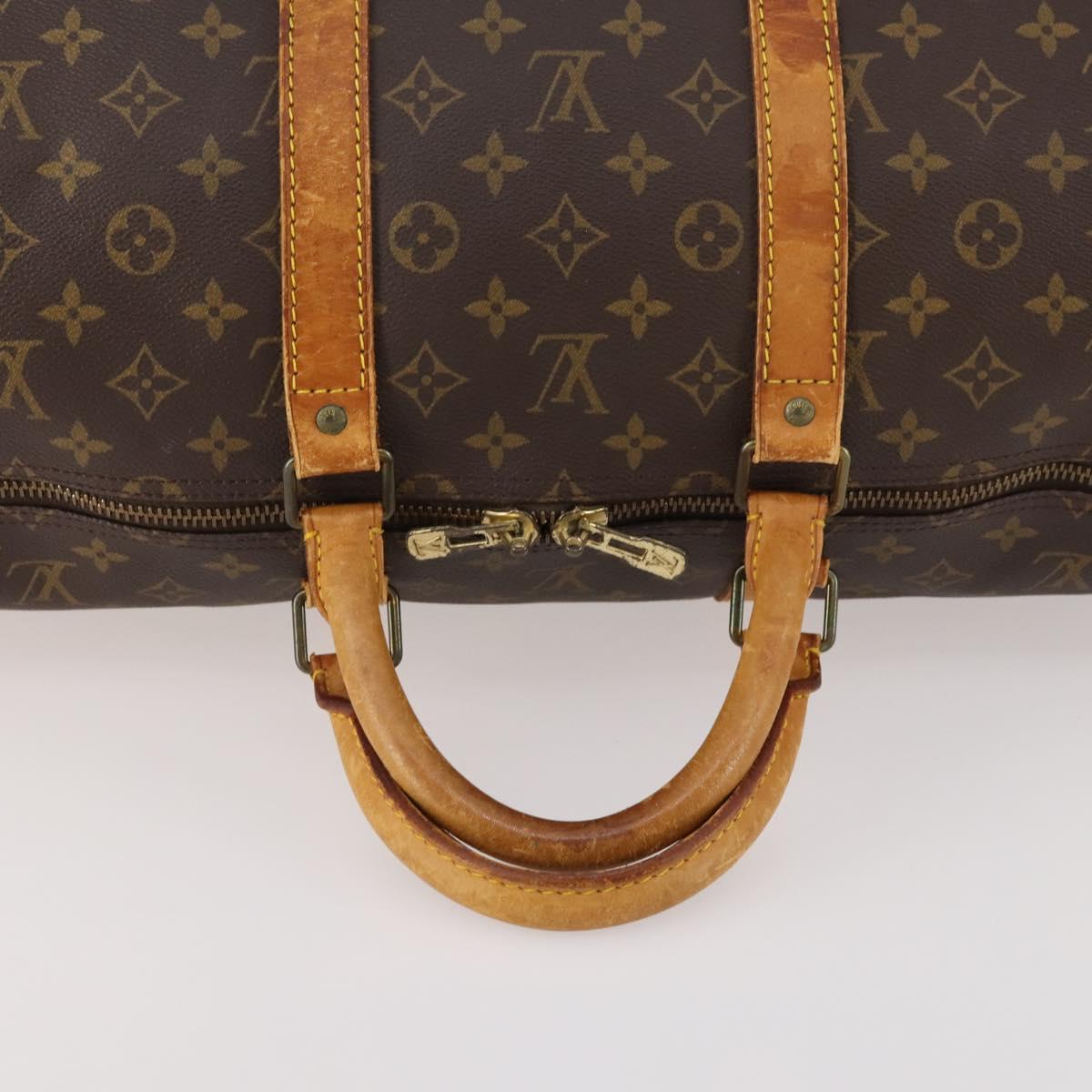 LOUIS VUITTON Monogram Keepall 55 Boston Bag M41424 LV Auth 172324