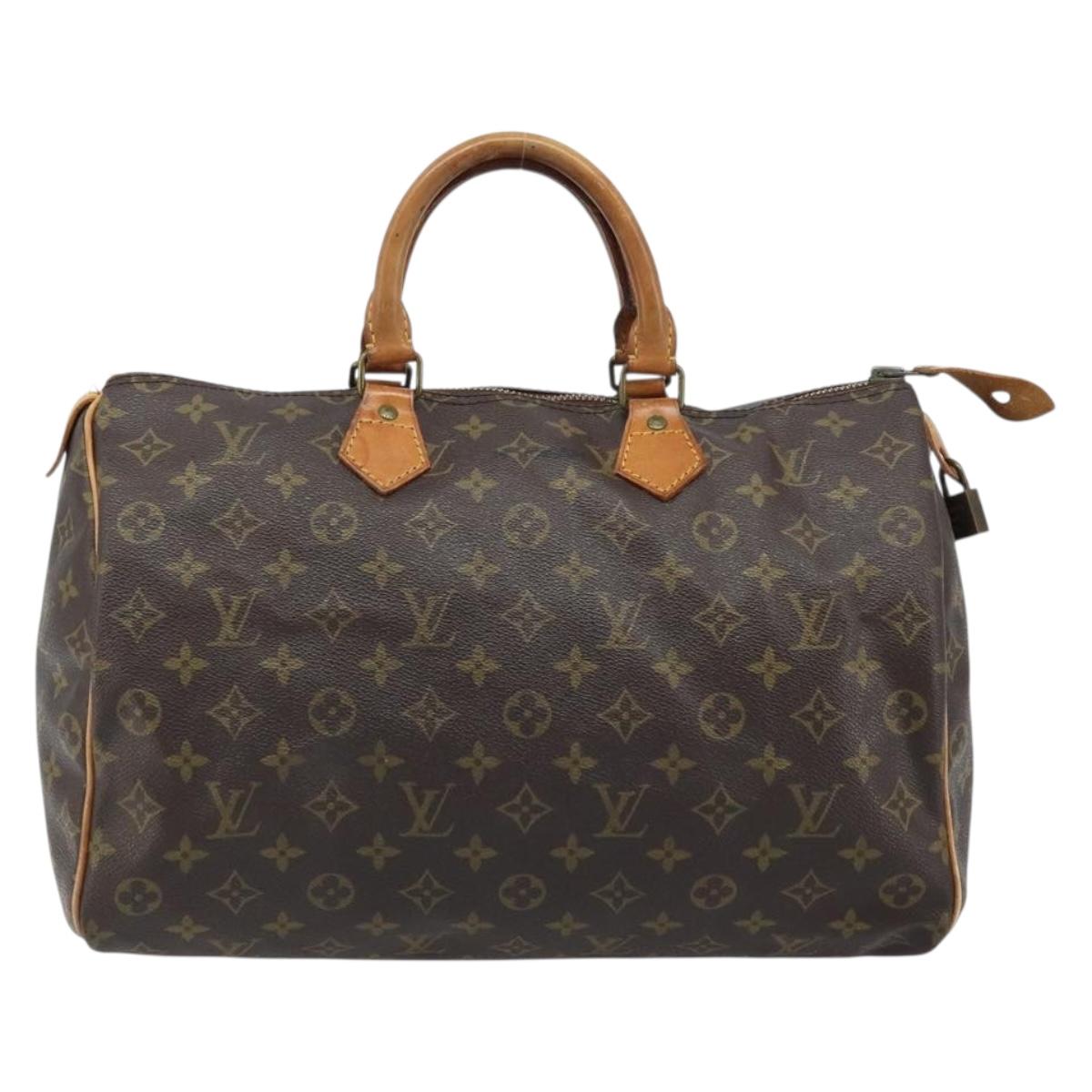 LOUIS VUITTON Monogram Speedy 35 Hand Bag M41524 LV Auth 172327