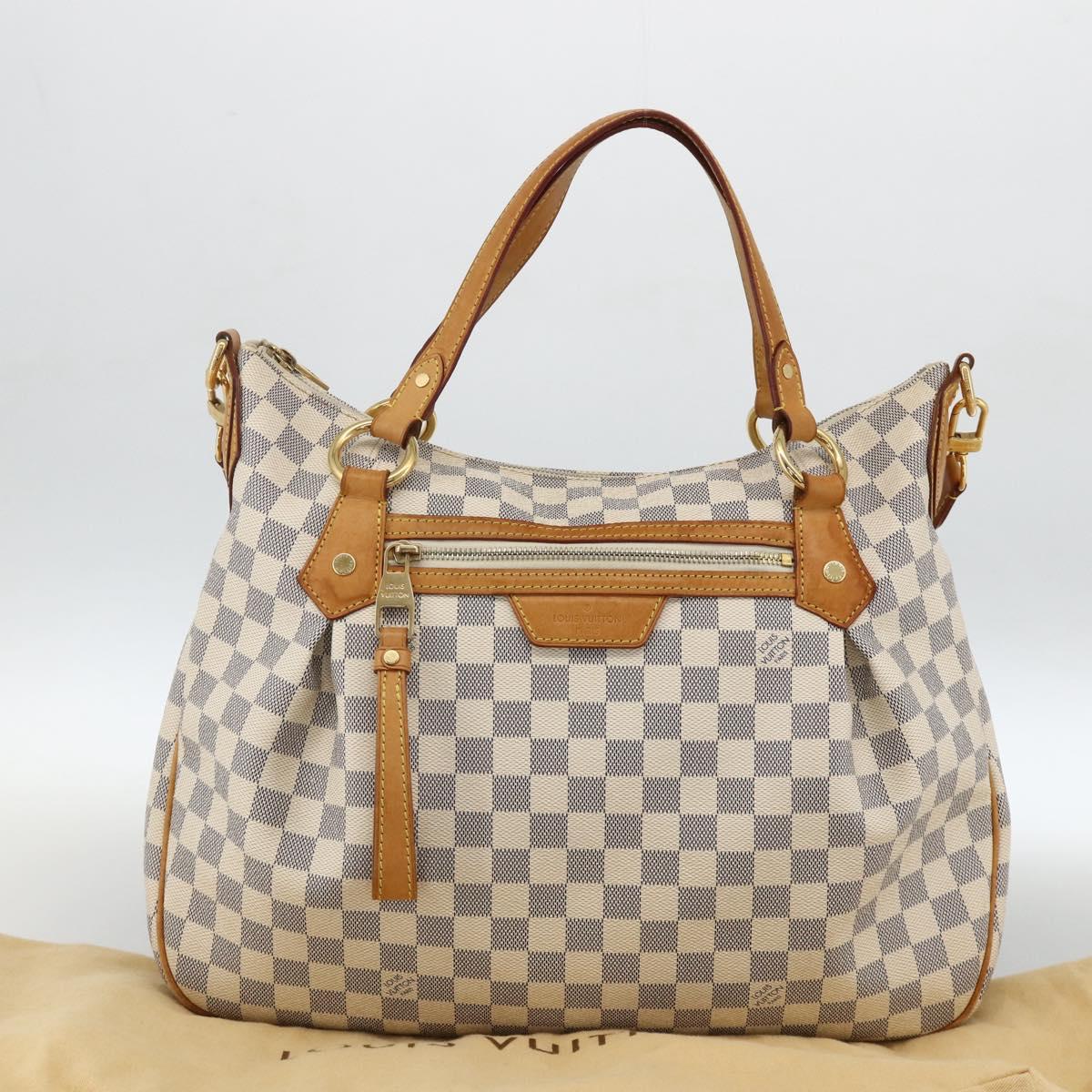 LOUIS VUITTON Damier Azur Evora MM Tote Bag 2way N41133 LV Auth 172344V