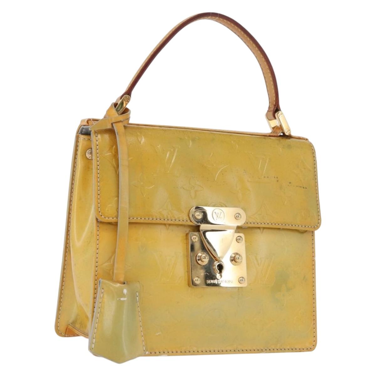 LOUIS VUITTON Monogram Vernis Spring street Hand Bag Gris M91029 LV Auth 172351