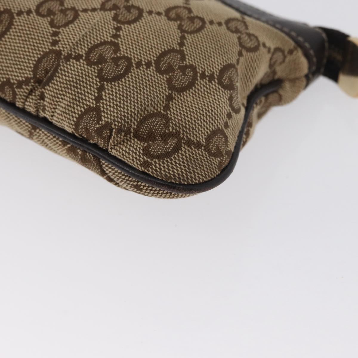GUCCI GG Canvas Clutch Bag Beige Gold 212203 Auth 172354A