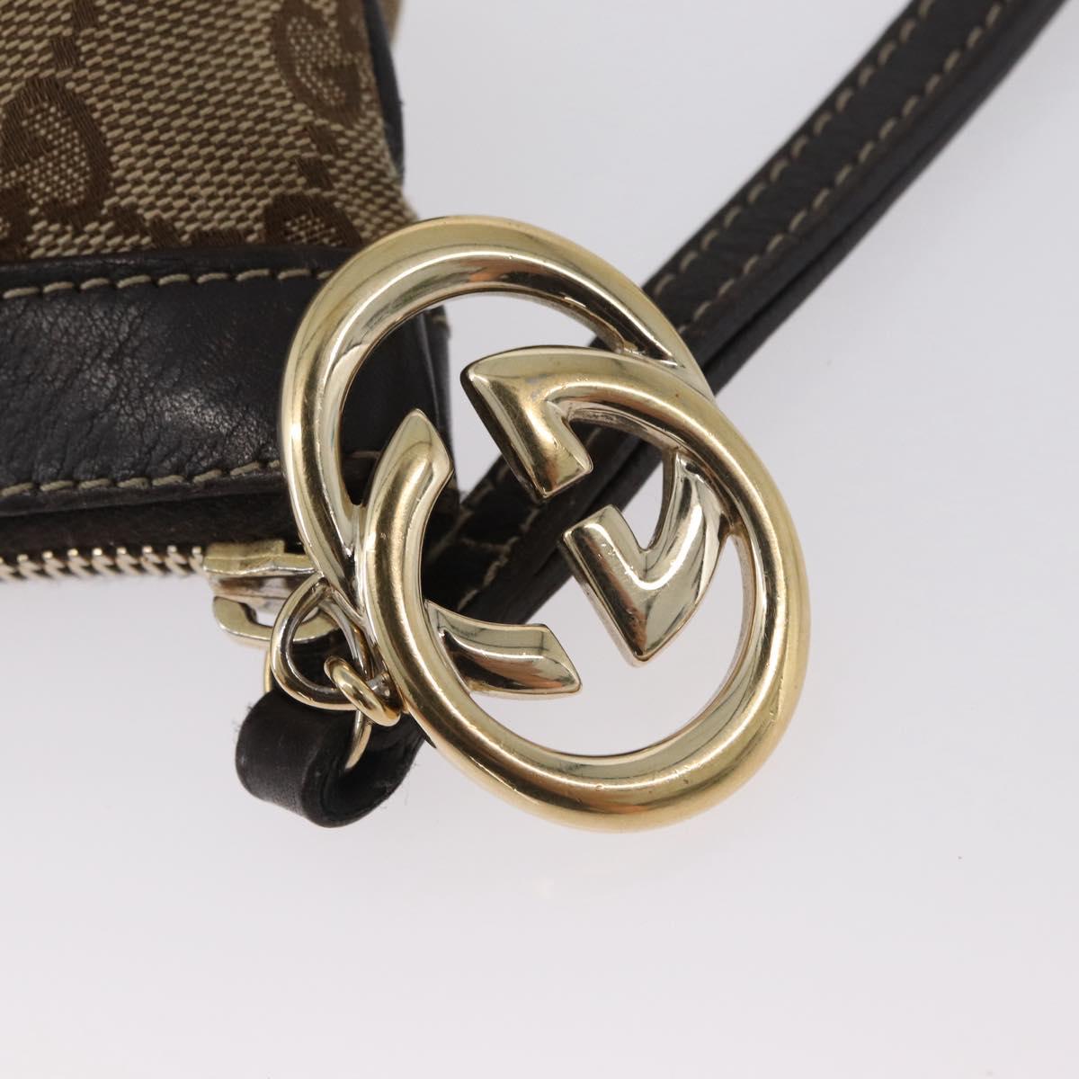 GUCCI GG Canvas Clutch Bag Beige Gold 212203 Auth 172354A