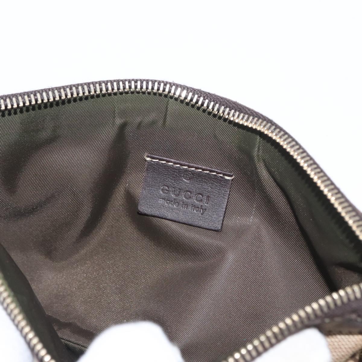 GUCCI GG Canvas Clutch Bag Beige Gold 212203 Auth 172354A