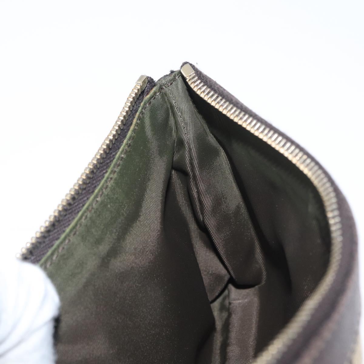 GUCCI GG Canvas Clutch Bag Beige Gold 212203 Auth 172354A