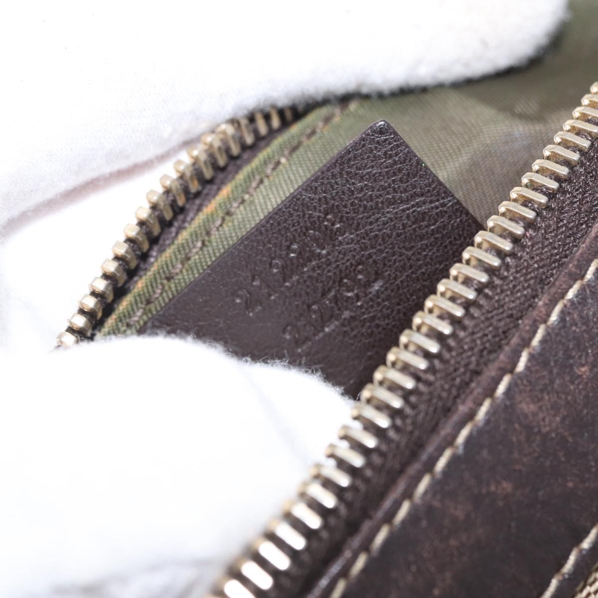 GUCCI GG Canvas Clutch Bag Beige Gold 212203 Auth 172354A