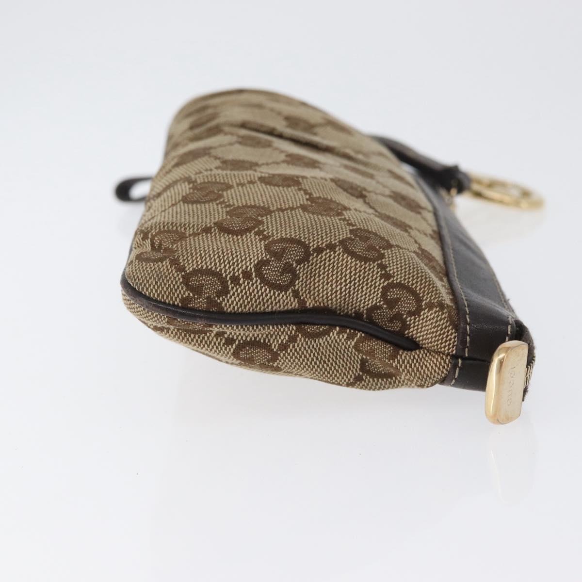 GUCCI GG Canvas Clutch Bag Beige Gold 212203 Auth 172354A