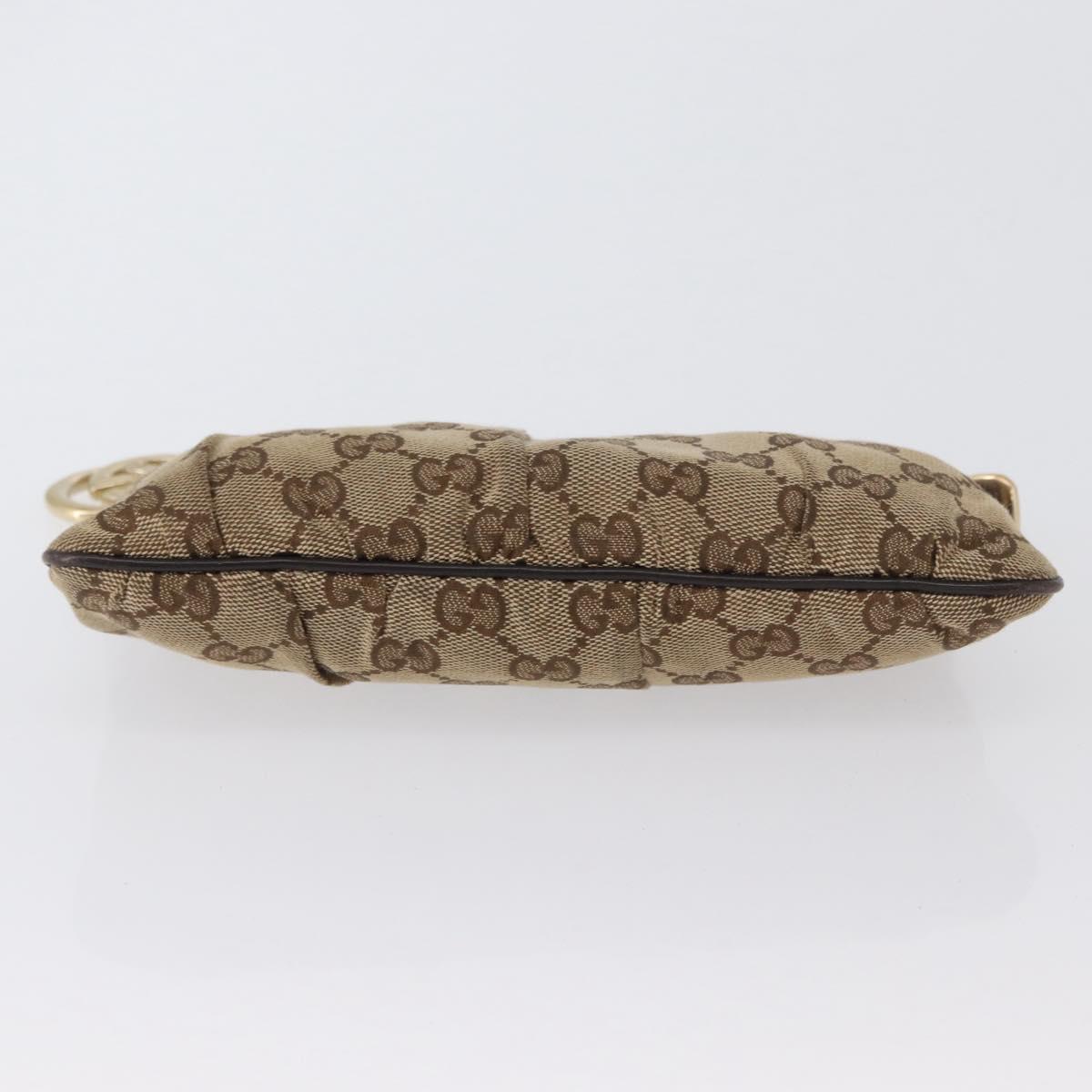 GUCCI GG Canvas Clutch Bag Beige Gold 212203 Auth 172354A