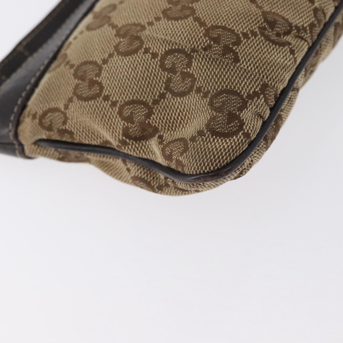 GUCCI GG Canvas Clutch Bag Beige Gold 212203 Auth 172354A
