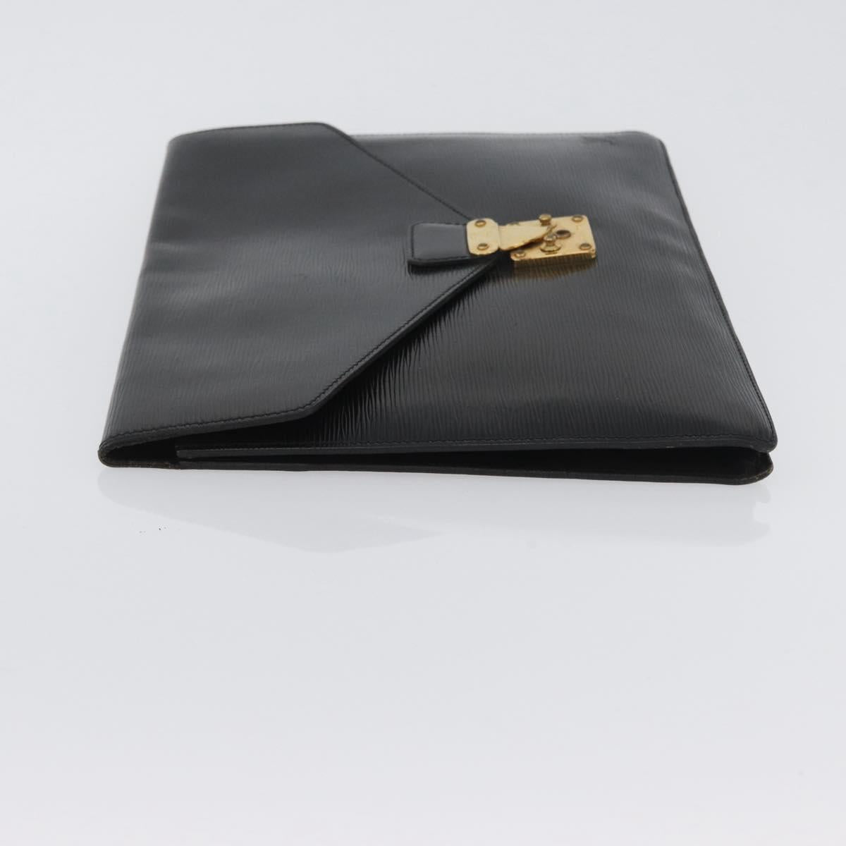 LOUIS VUITTON Epi Porte Documents・Senatur Briefcase Black M54452 Auth 172361