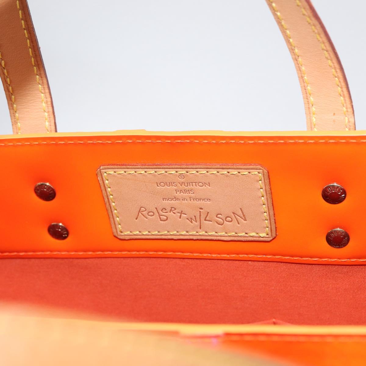 LOUIS VUITTON Monogram Vernis Fluo Reade MM Bag Orange Pink M91902 Auth 172364A